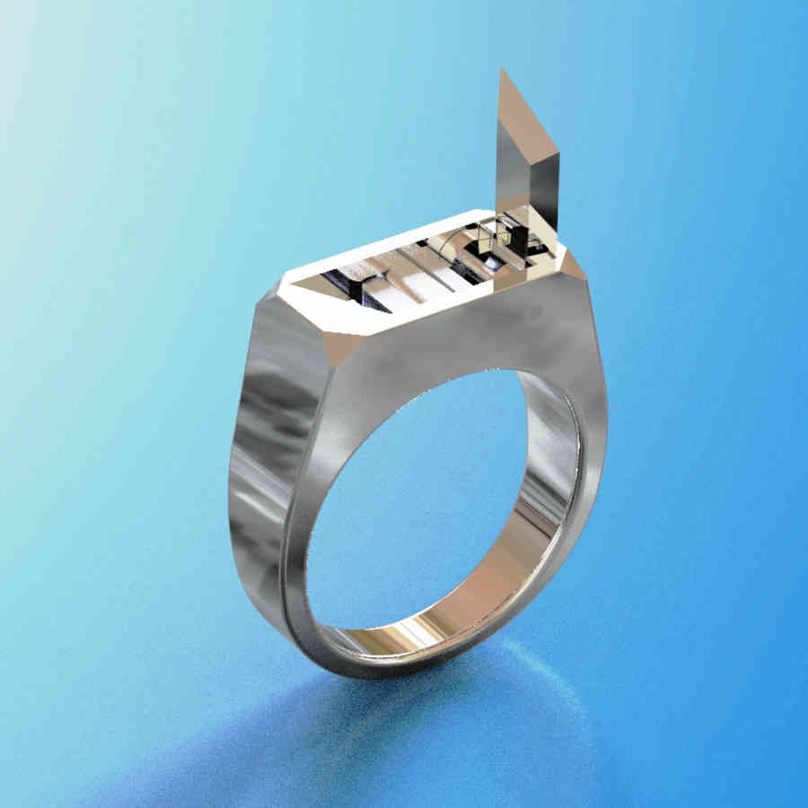 

Second and Third Generation Steel Fierce Knife Ring Selfdefense Multifunctional Integrated Invisible Interphalangeal Blade BD8W727