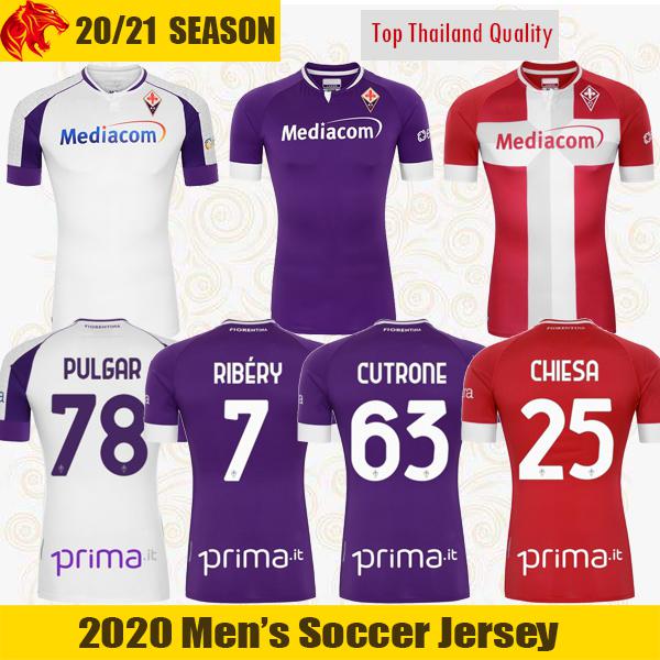 

20 21 Fiorentina Soccer Jerseys RIBERY 2020 2021 ACF Fiorentina CHIESA VLAHOVIC CUTRONE Football Shirt PULGAR Maglie MILENKOVIC Jersey, Black;yellow