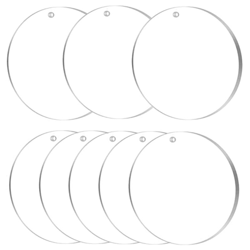 

Keychains Fine Crafting DIY Material Clear Round Acrylic Decor For Gift Tags With 2.95in Diameter Ornaments