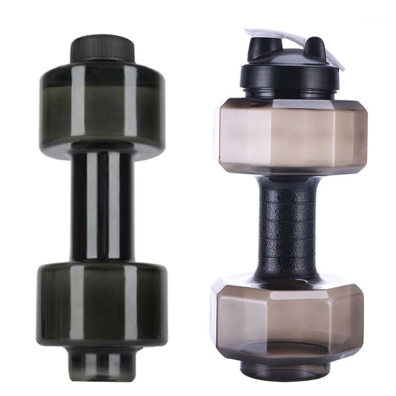 

550ml Gym Sports PET Dumbbell Shaped Kettle Outdoor Fitness Cycling Water Bottle1, Black