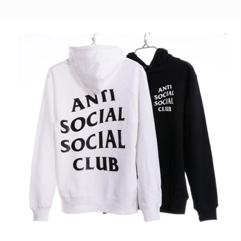 

Chao brand printed Kanye men's Hooded Sweater anti social club coat, Black