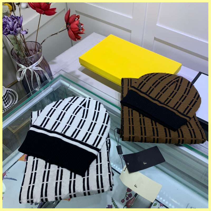

2021 Designer Wool Scarf Hat For Mens And Women Beanie Fashion Letter F Luxury Shawl Fashion Winter Knitted Hats High Quality 21081701R
