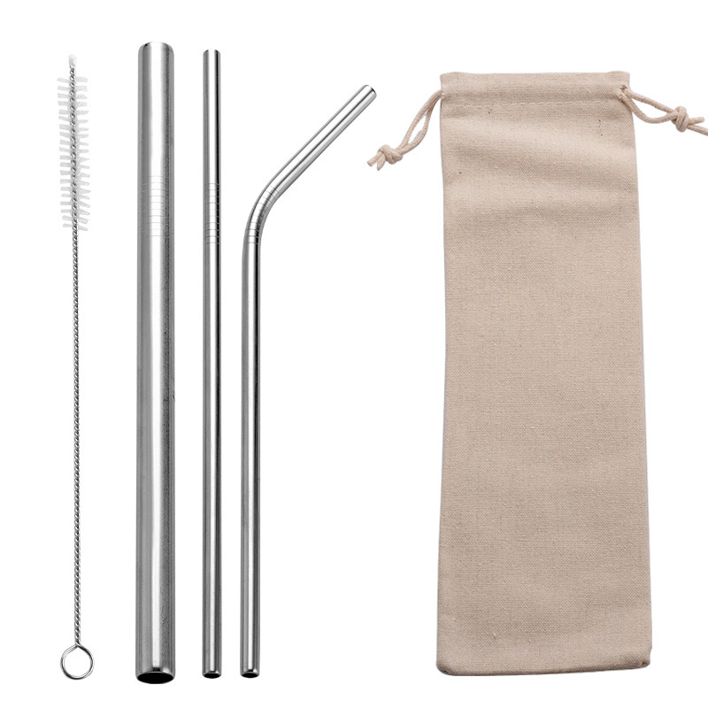 

Stainless Steel Straw Sets Colorful Drinking Straws with Brush Reusable Metal Straw Barware Cup Tumblers Accessories Supplies 230 S2