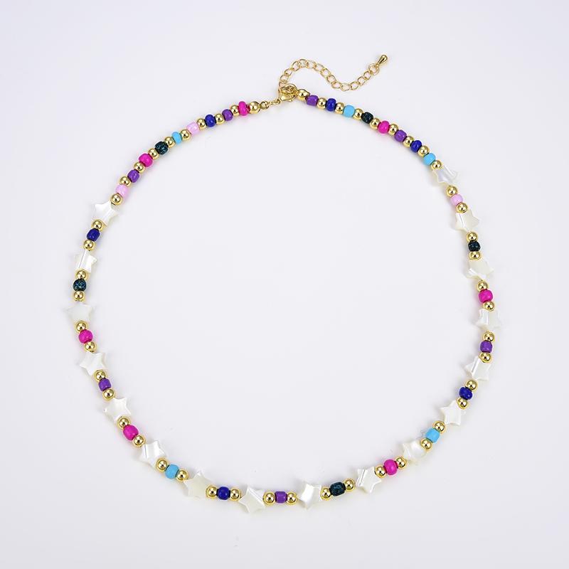 

Chokers KKBEAD Shell Star Necklace Sweet And Romantic Wedding Gift Choker Gold Color Beaded For Women Seed Bead Coller Jewelry