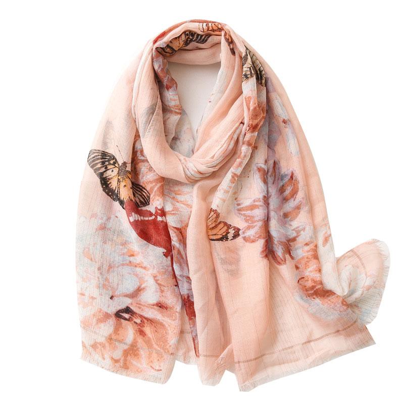 

Scarves Women Fashion Floral Viscose Shawl Scarf Lady High Quality 2021 Wrap Pashmina Stole Bufanda Muslim Hijab Bandana Ladies