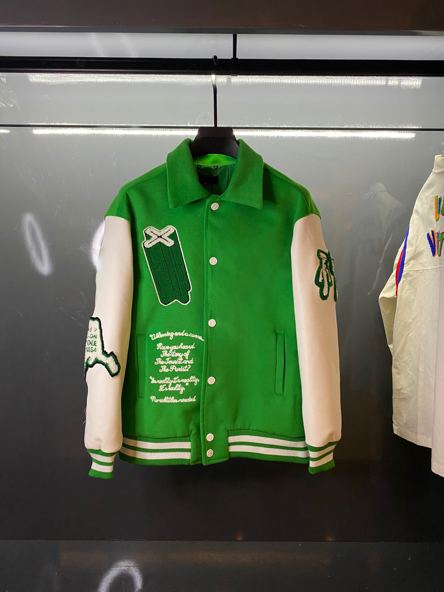 

Autumn winter mens womens jacket outer coats embrodiery Baseball uniform green desinger skull embroidered women men jackets couples printing coat, Customize
