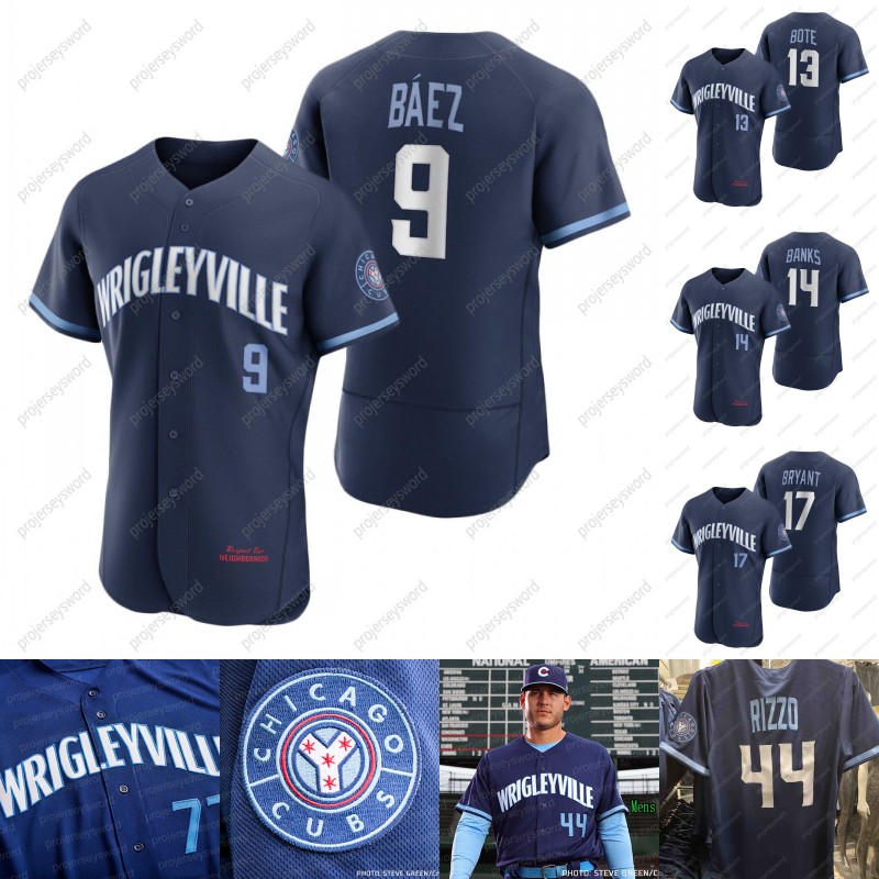 

Chicago Javier Baez 2021 City Connect Cubs Wrigleyville Jersey Ian Happ David Bote KKris Bryant Joc Pederson Willson Contreras AAnthony Rizzo Jason Heyward Jerseys, Mens white cool base