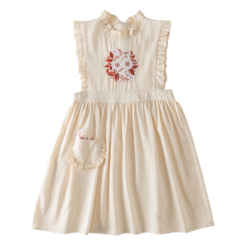 

New children's dress in spring 2021, Apricot