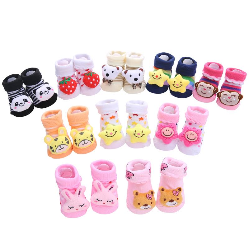 

Socks Winter Baby Rubber Bottom Anti Slip Floor Children's Cotton Cartoon Girl Boy Born Accessories, 14