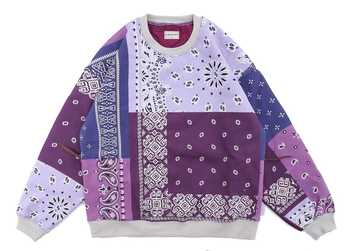 

2021 New Hoodie Classic Cashew Flower Print Men Women Best Quality Stitching Sweatshirts Streetwear Kapital Pullover 76co