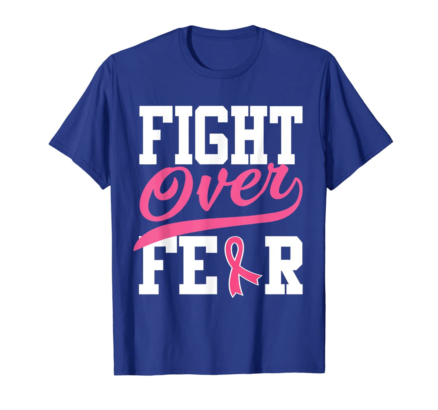 

Fight over fear Breast cancer awareness shirts, White;black