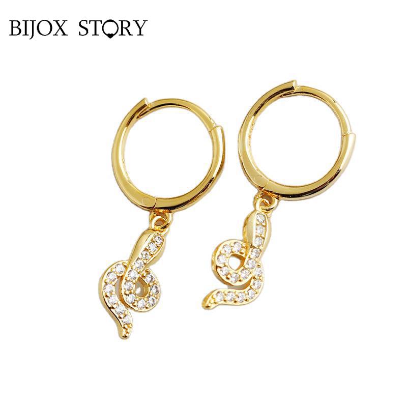 

Dangle & Chandelier BIJOX STORY Zircon Drop Earrings For Women Real 925 Sterling Silver Snake Simple Anniversary Engagement Fine Jewelry 202