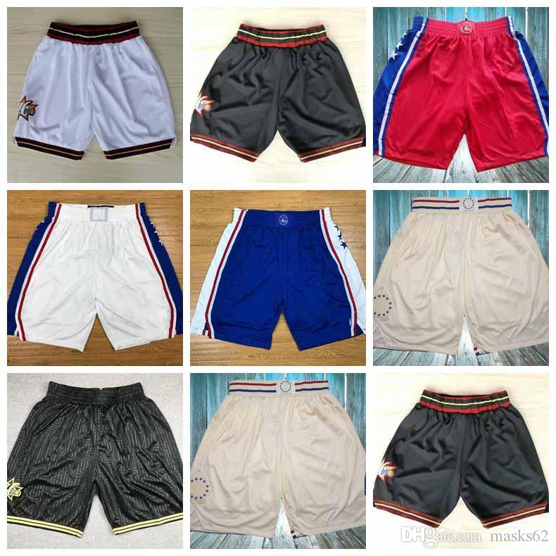 

Basketball Shorts Philadelphia's 76ers's Embroidered Made of Fine Fabric