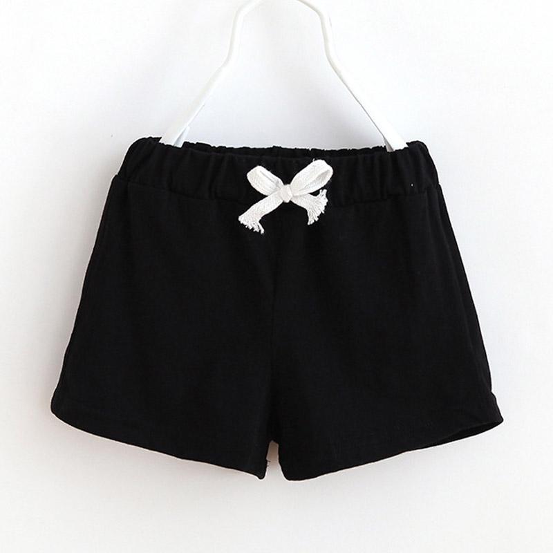 

2021 new hot sale summer kids cotton shorts boys girls shorts cotton candy color clothing baby clothing children's, Black