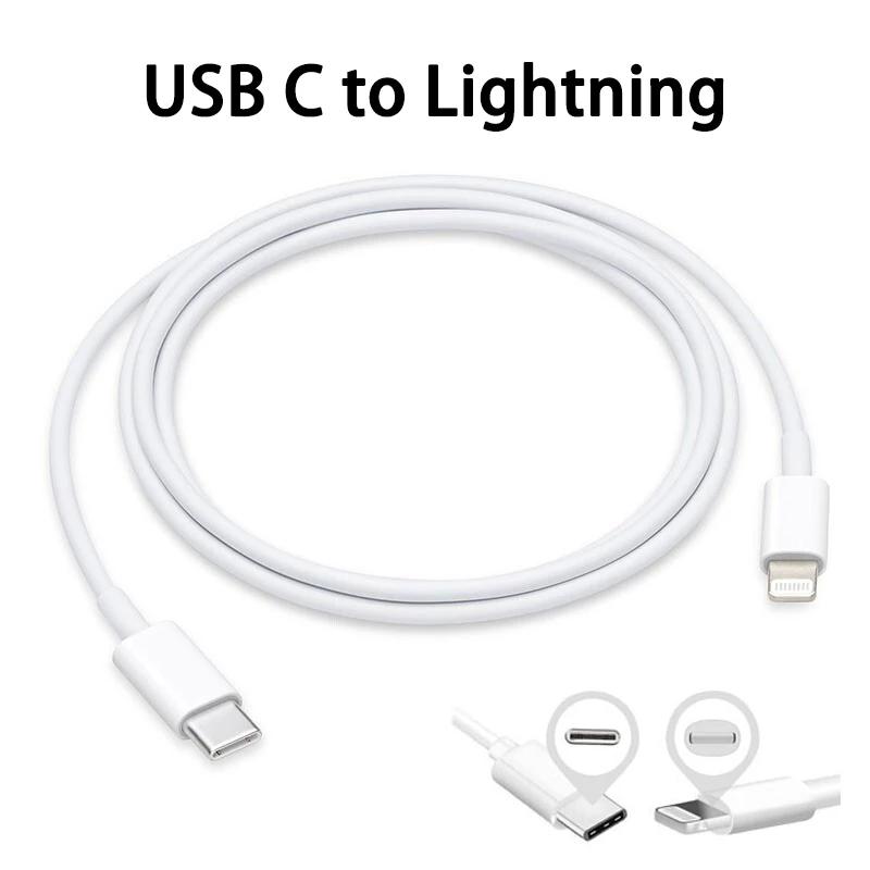 

High Quality PD 12W 1m 3FT USB Lightning Cables Type C to C Fast Charging Cords Quick iPhone Charger Cord iPhone Cable for iPhone 7 8 X 11 12 13 14 Pro Max and Samsung Phones, White