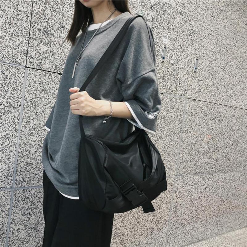 

Fashion Crossbody Bag Women Black Nylon Casual Large Female Shoulder Messenger Bag Casual Ladies Shopping Bags, As pic