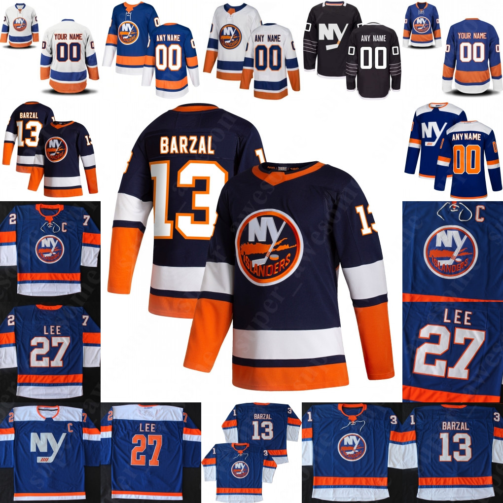 

Hockey Jersey Oliver Wahlstrom Andy Greene Michael Dal Colle Leo Komarov Kieffer Bellows Sebastian Aho Austin Czarnik, Women blue new