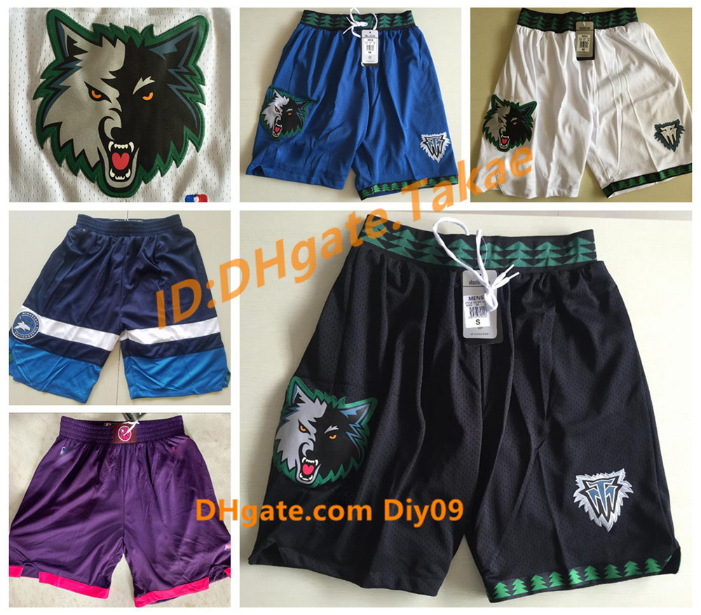 

Vintage Minnesota Timberwolves Jersey Shorts 25 Rose 23 Butler 32 Towns Wiggins Stitched Breathable Pants Classic Basketball Shorts, Black