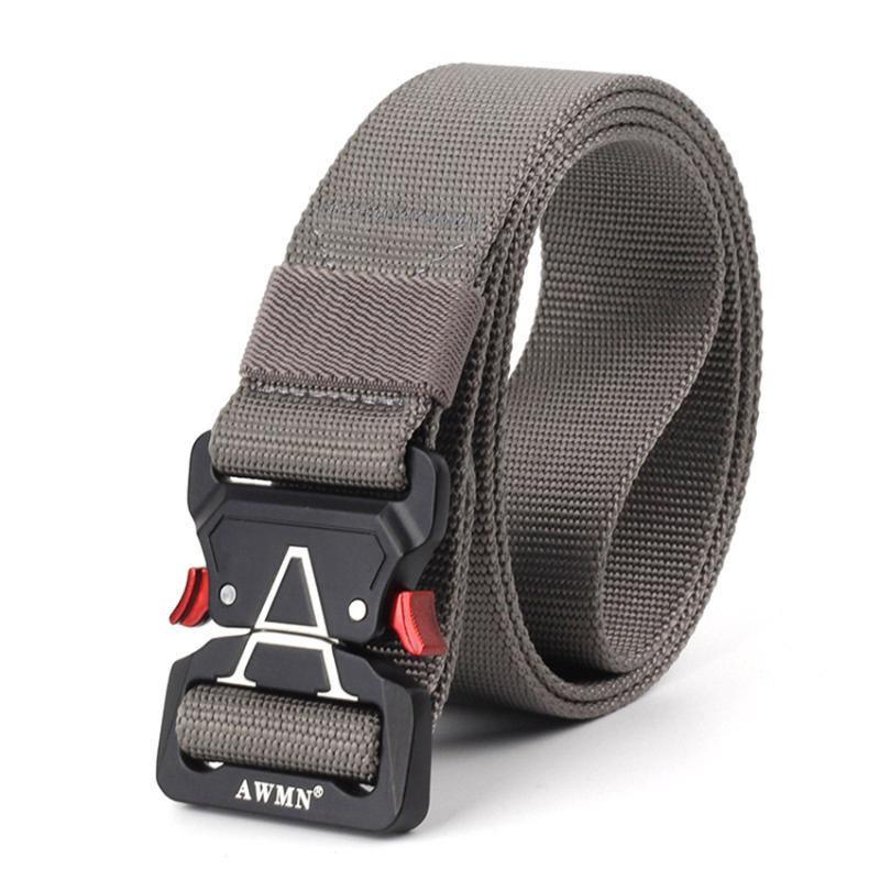

2021 Fashion Men Belt Metal Alloy Buckle Breathable Comfortable Nylon Male Tactical Belt Cowboy Waistband For Trousers Pants New, Camouflage belt b