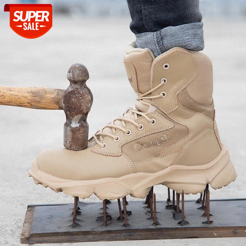 

Work Safety Shoes Men Construction Ankle Boots Men Security Steel Toe Cap Men's Boots Male Anti-smashing Work Big Size 47 #Ng5j