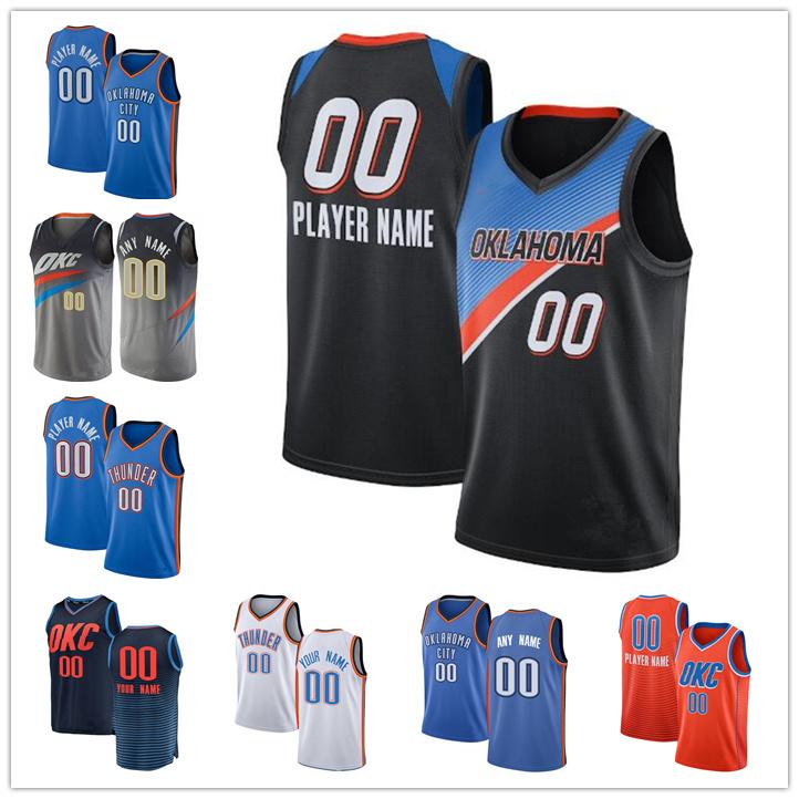 

Custom Shai 2 Gilgeous-Alexander Oklahoma City Luguentz 5 Dort Al 42 Horford Thunder Russell 0 Westbrook OKC Basketball Jerseys, Black;red