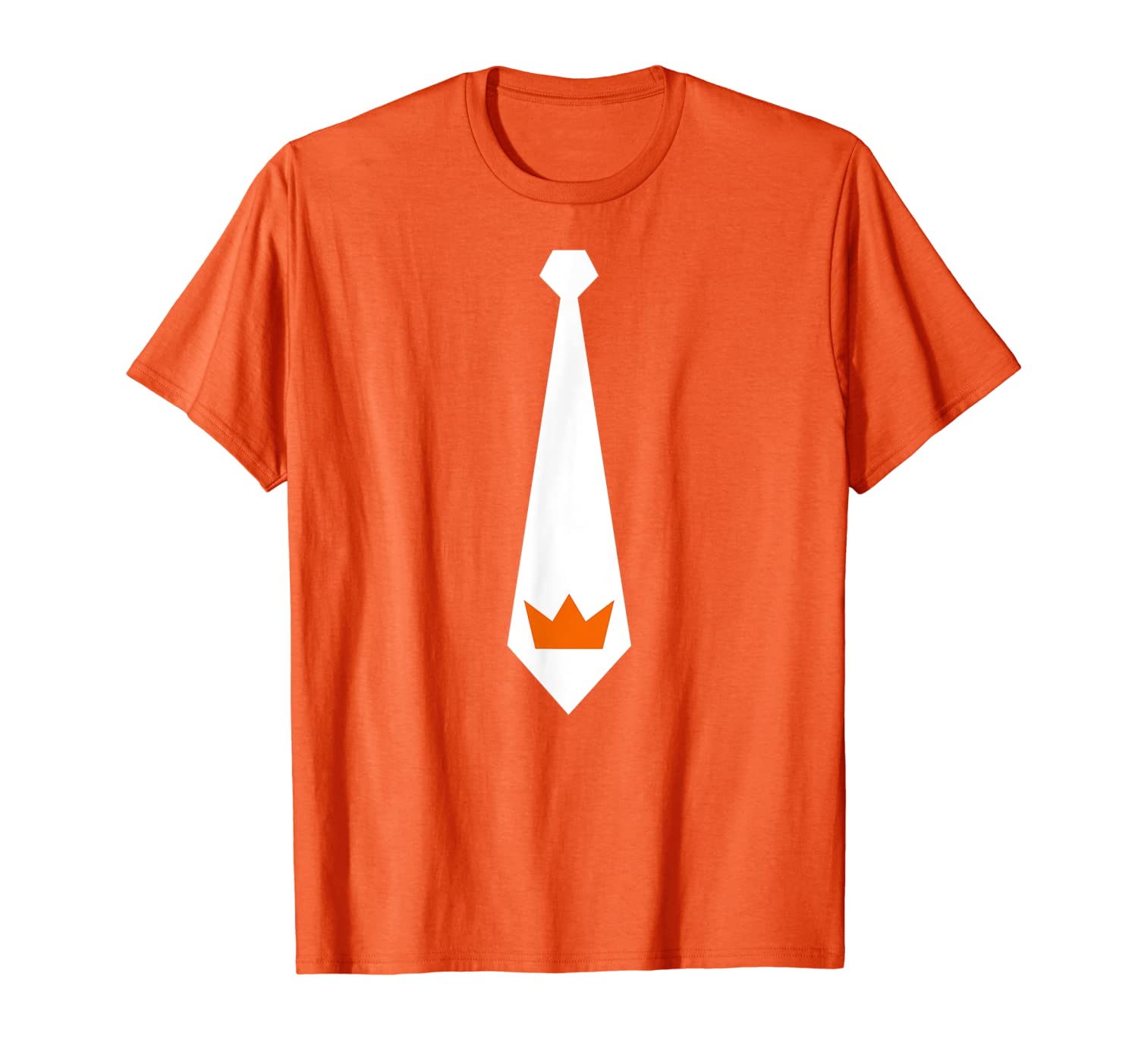 

king's day holland t-shirt funny king crown koningsdag tie, White;black