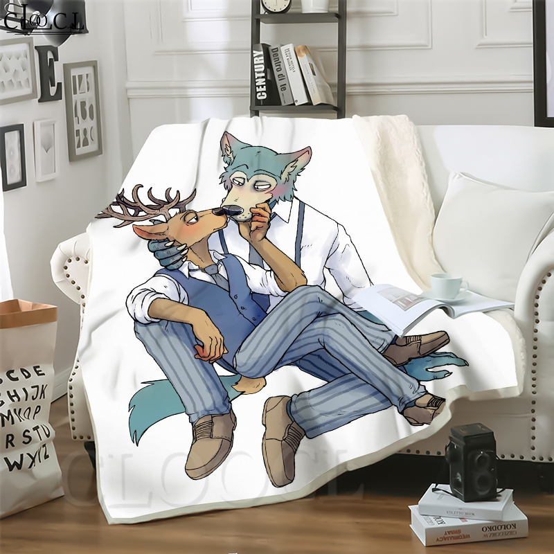 

CLOOCL Anime BEASTARS 3D Print Street Style Air Conditioning Blanket Sofa Teens Bedding Throw Blankets Plush Quilt
