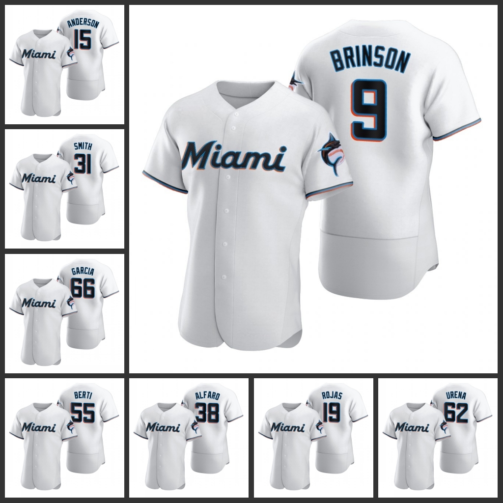 

Miami Marlins Men Jon Berti Jon Berti Jorge Alfaro Jose Urena Lewis Brinson Authentic Women Youth Jersey, Black