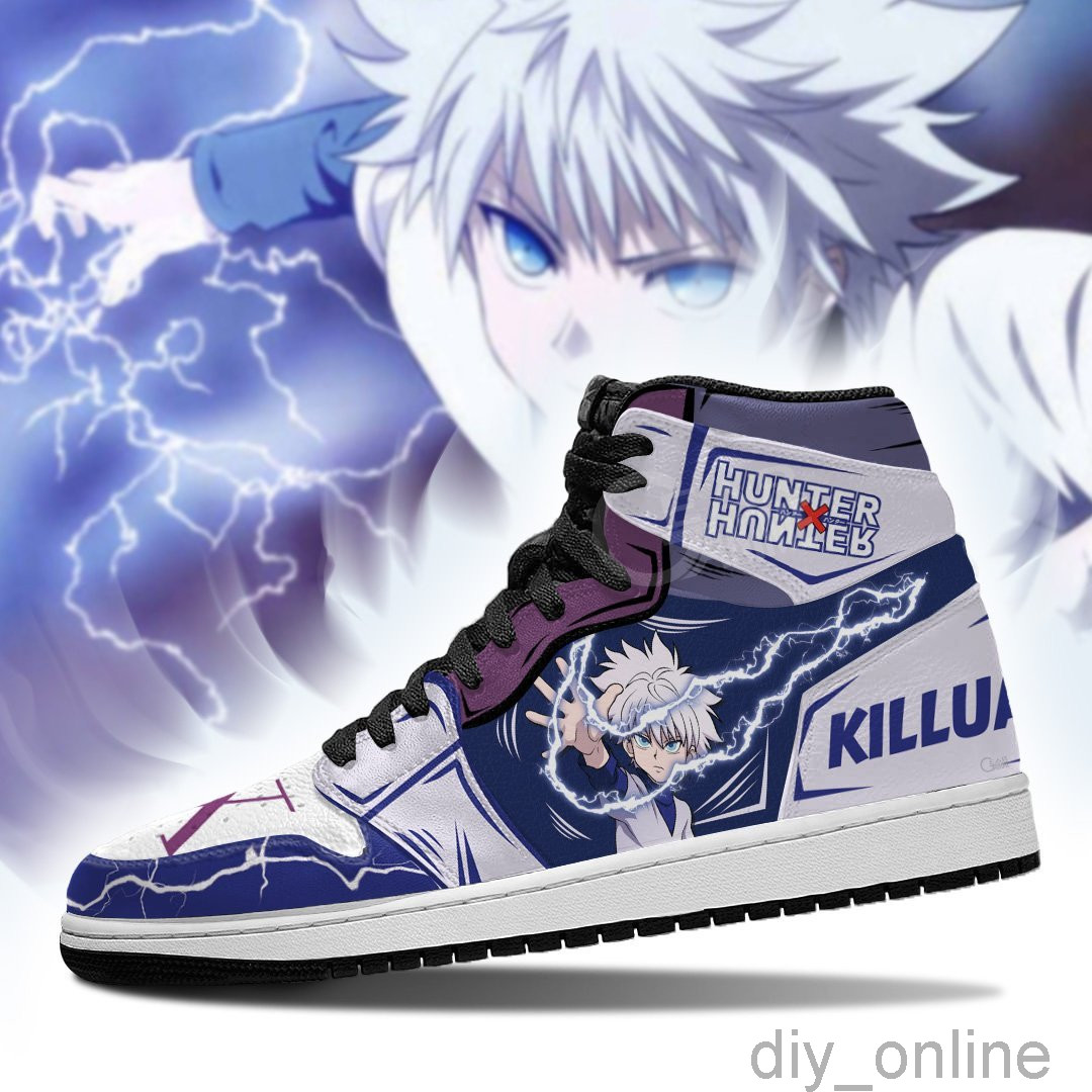

DIY Anime Fan Sneakers 2021 killua Shoes Boots Mens Womens Basketball Shoes Jumpman 1 Model Custom Trainers Casual shoe, Hunter x hunter