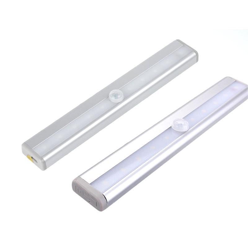 

Night Lights 1pc 10 LED Wireless Motion Sensor Light Infrared Induction Lamp Super Bright For Cupboard Wardrobe Bed Under Cabinet