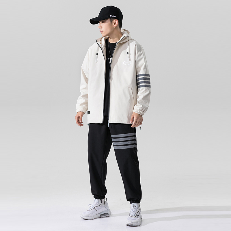 

2021 Brand New Fall Men Sets Clothing Sweatsuit Cardigan Fashion Hoodies Clothes Sportswear Trousers Sweatpants Tracksuits G01i, Beige