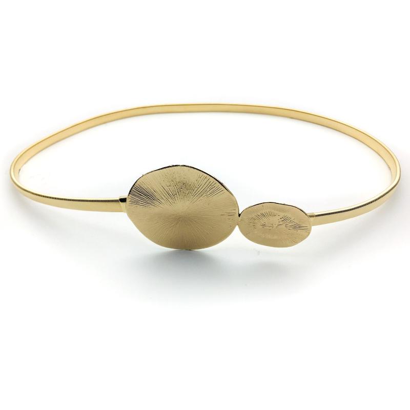 

Belts Gold Plate Metal Thin Elastic Chain For Women Dresses Stretch Female Waist, Black