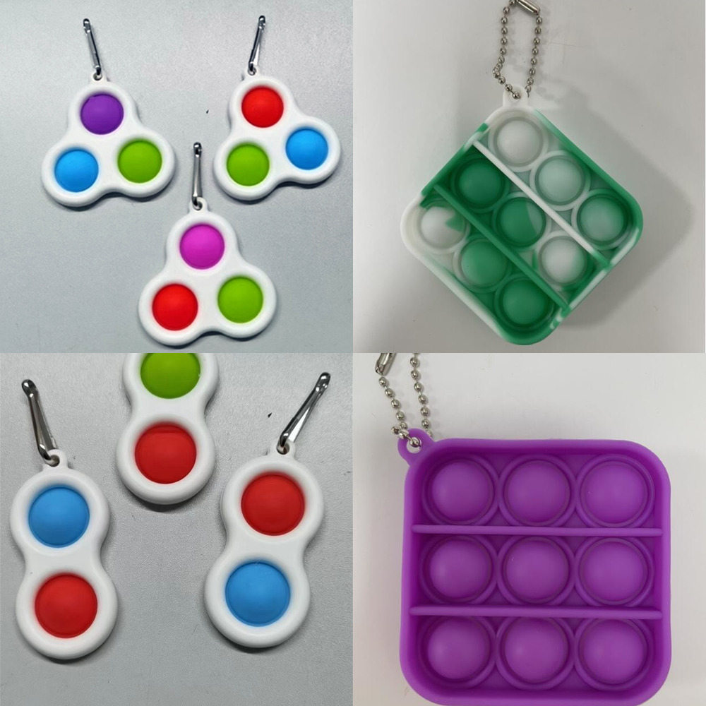 

decompression bubble toy Fidget Toys pop fidget Keychain Kids Toys silicone car Key chain stress relief toys ball funny DHL H39QB3D
