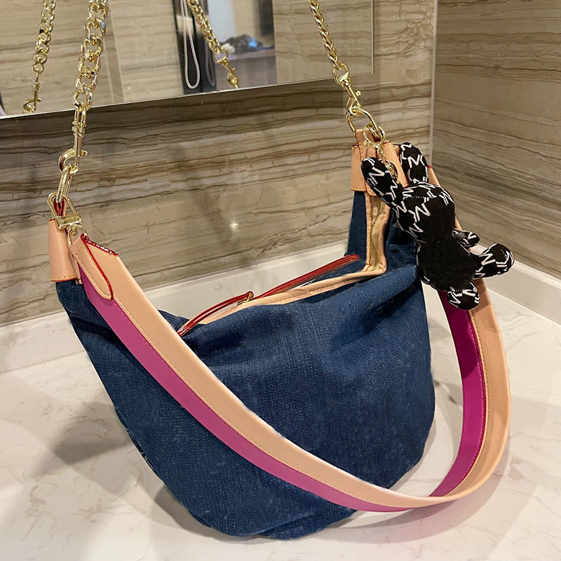 

Handbag Women Luxurys Designers Bag 2021 Shoulder Bags Denim Tote Lager Capacity All-match Ajustable Detachable Straps Chains Totes Fashion, No bags;make up the difference