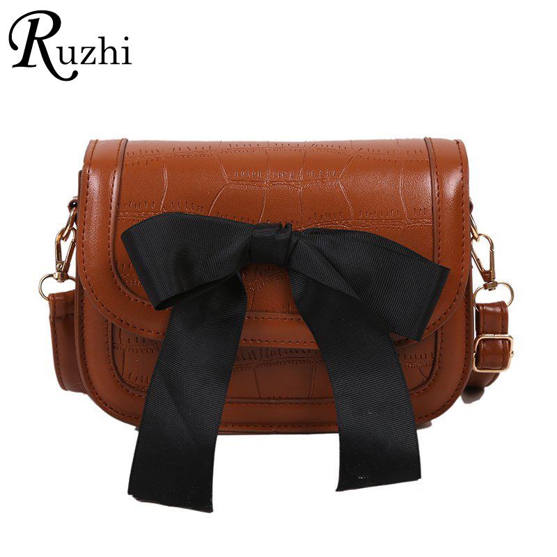 

Bow Square Bag High Quality Messenger Bag Alligator Pattern Shoulder Bags Korean Version Women PU Leather Crossbody, Light brown