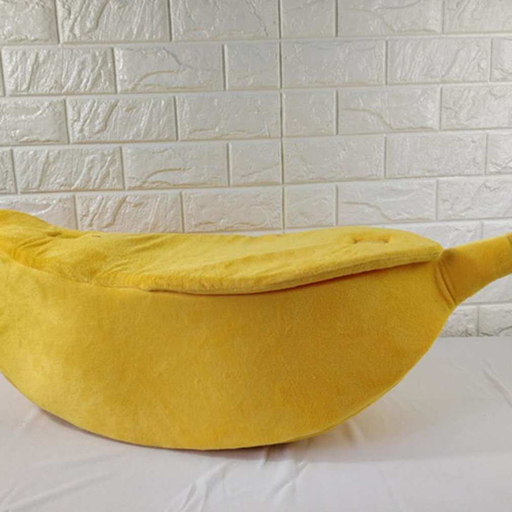 

Banana Shape Pet Dog Cat Bed House Mat Durable Kennel Doggy Puppy Cushion Basket Warm Portable Dog Cat Supplies S/M/L/XL