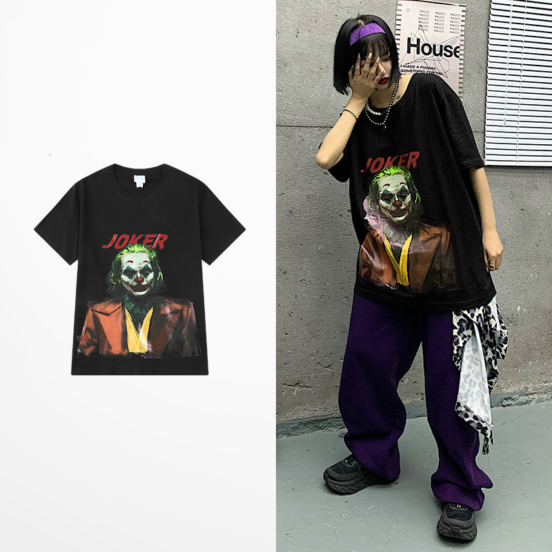

2021 New Funny-looking Shirt of the Clown West Coast High Street Drake Souls Harajuku Lovers t White Shirts Casualwear 6tui