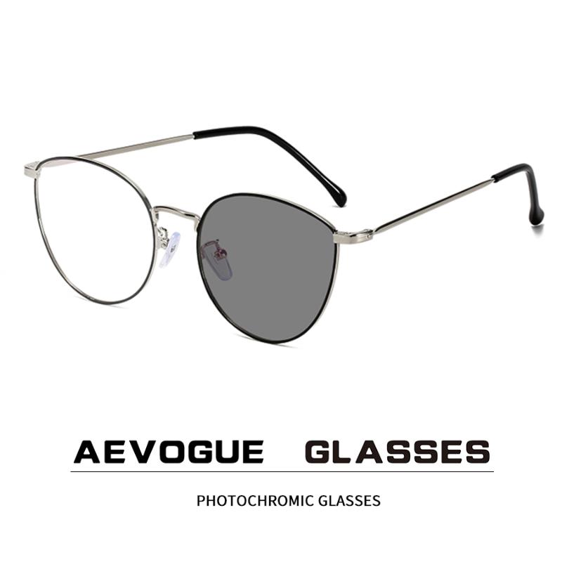 

Sunglasses AEVOGUE Eyeglasses Frame Fashion Eyewear Accessories Women Pochromic Anti Blue Light Glasses Irregular For Men AE1123
