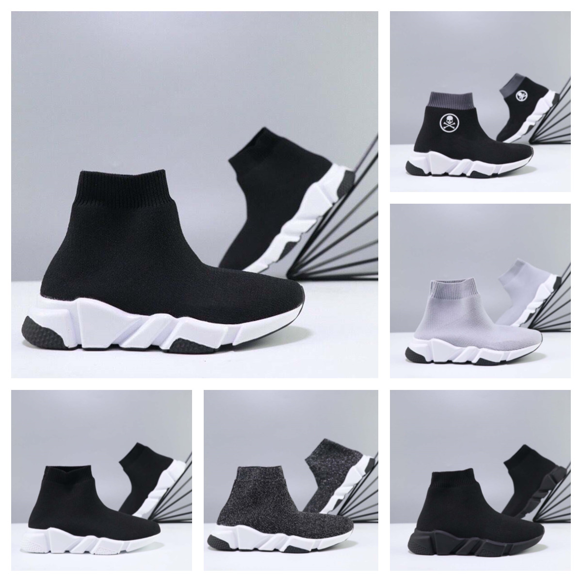 

Children's sports shoes spring and autumn new breathable mesh boys and girls casual running shoes big children's shoes, Black