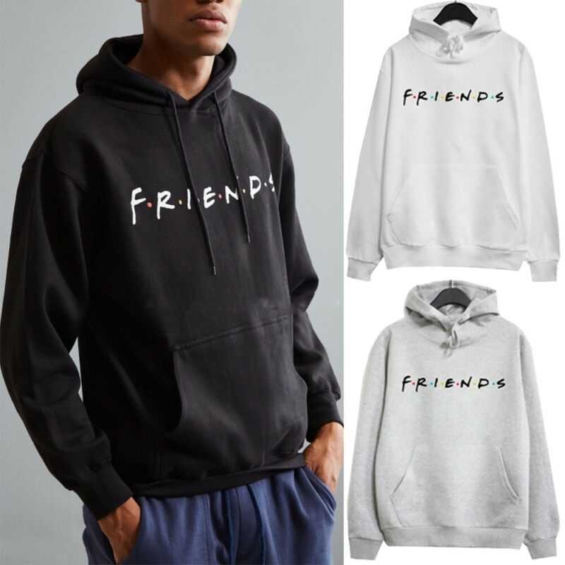 

Fashion Simple Men Women Hoodies Sweatshirts Jacket coats Harajuku Coat Windbreaker Hooded Streetwear FRIENDS print Tops Outwear, White
