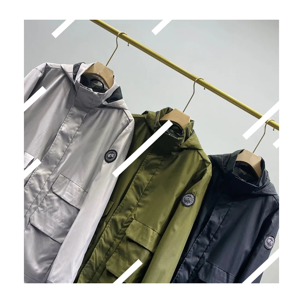 

CANADA Hooded Jacket GOOSE 2021 fall winter logo fashion jackets varsity college Designer coat windbreaker whole sale men women mens womens #12312, Black;brown