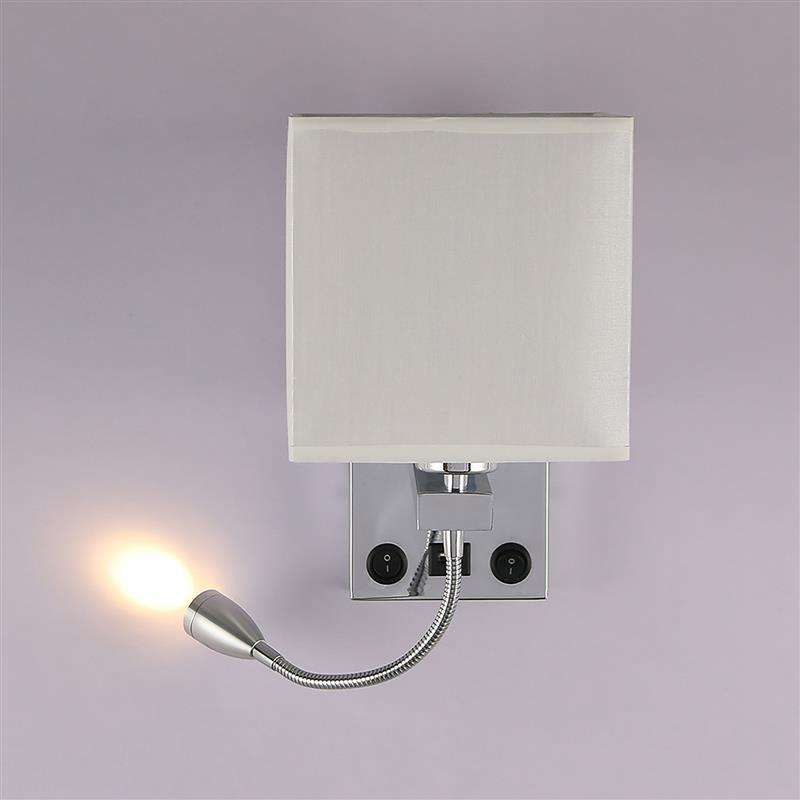 

Wall Lamp 2 Lights 2 Switches LED LED Bedside Reading Wall Lamp Light Home Focus Reading Swing Arm Light Sconces