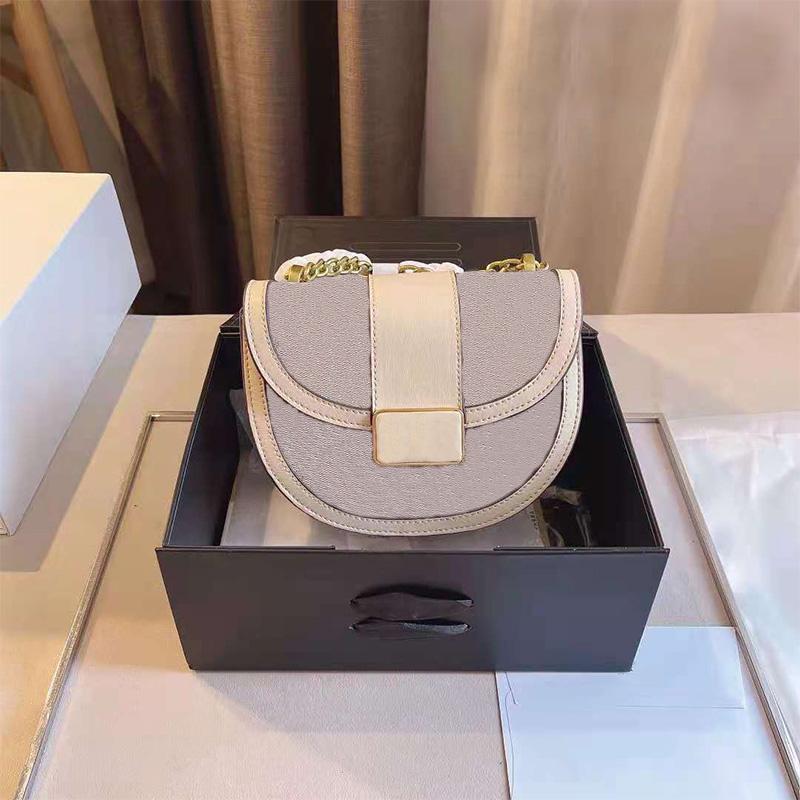 

Top pure leather shoulder bags luxury brand designer handbag fashion lady wallet crossbody classic presbyopia print underarm saddle bag, Presbyopia black