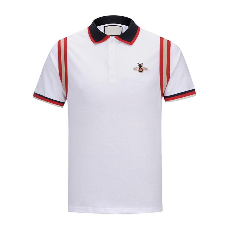 

2021 mens shirts bee Polo shirts fashion brand summer clothing short sleeve luxury tshirt High Quality Business Skateboard Casual tops tee GGGucciM