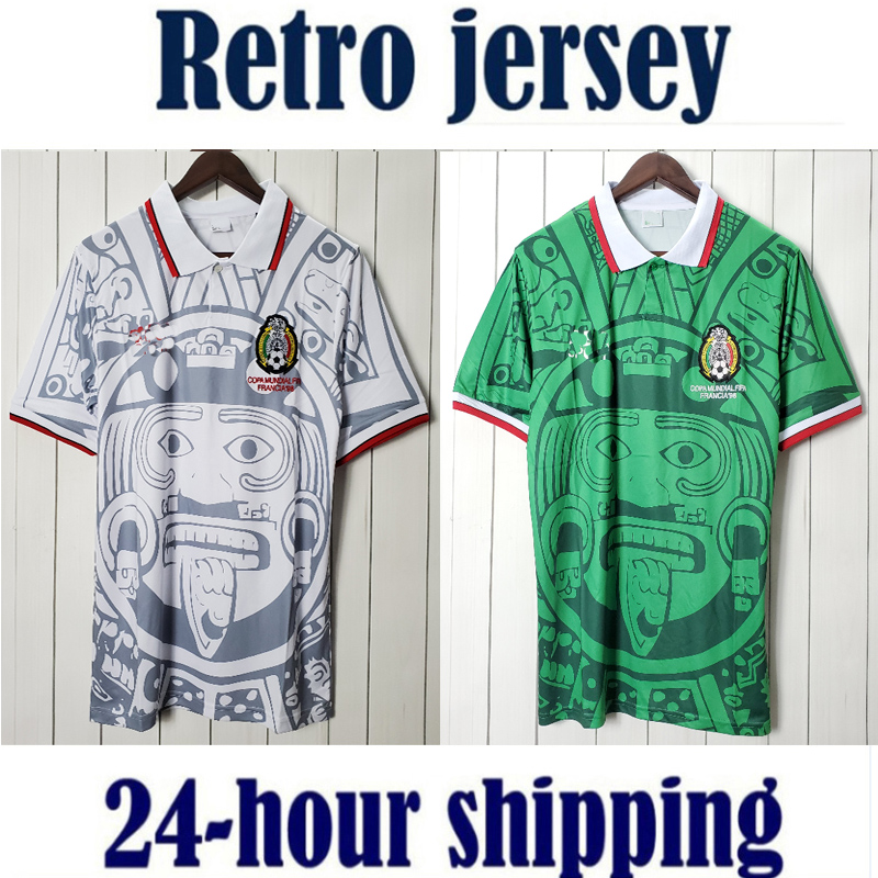 

Retro 1998 Mexico home away camisetas de fútbol soccer jersey vintage football shirt classic camiseta, Green