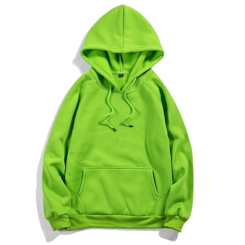 

. Inca velvet hooded Pullover 2020 loose monochrome new blank sweater men, White