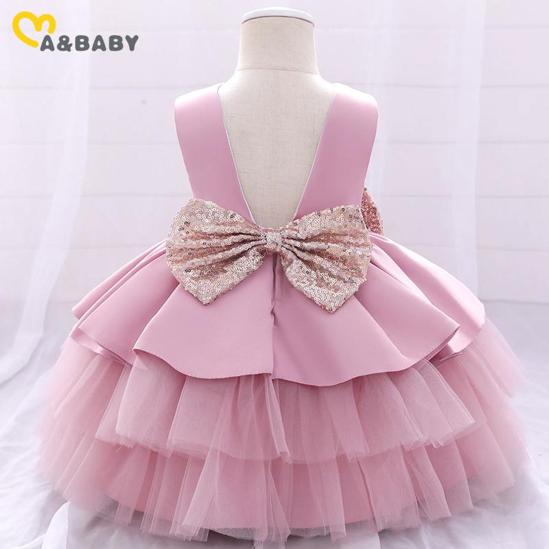 

Girl's Dresses Ma&Baby 0-4Y Princess Todder Born Infant Kid Baby Girl Tutu Dress Sequins Bow Birthday Party Wedding Baptism Costumes, Red;yellow