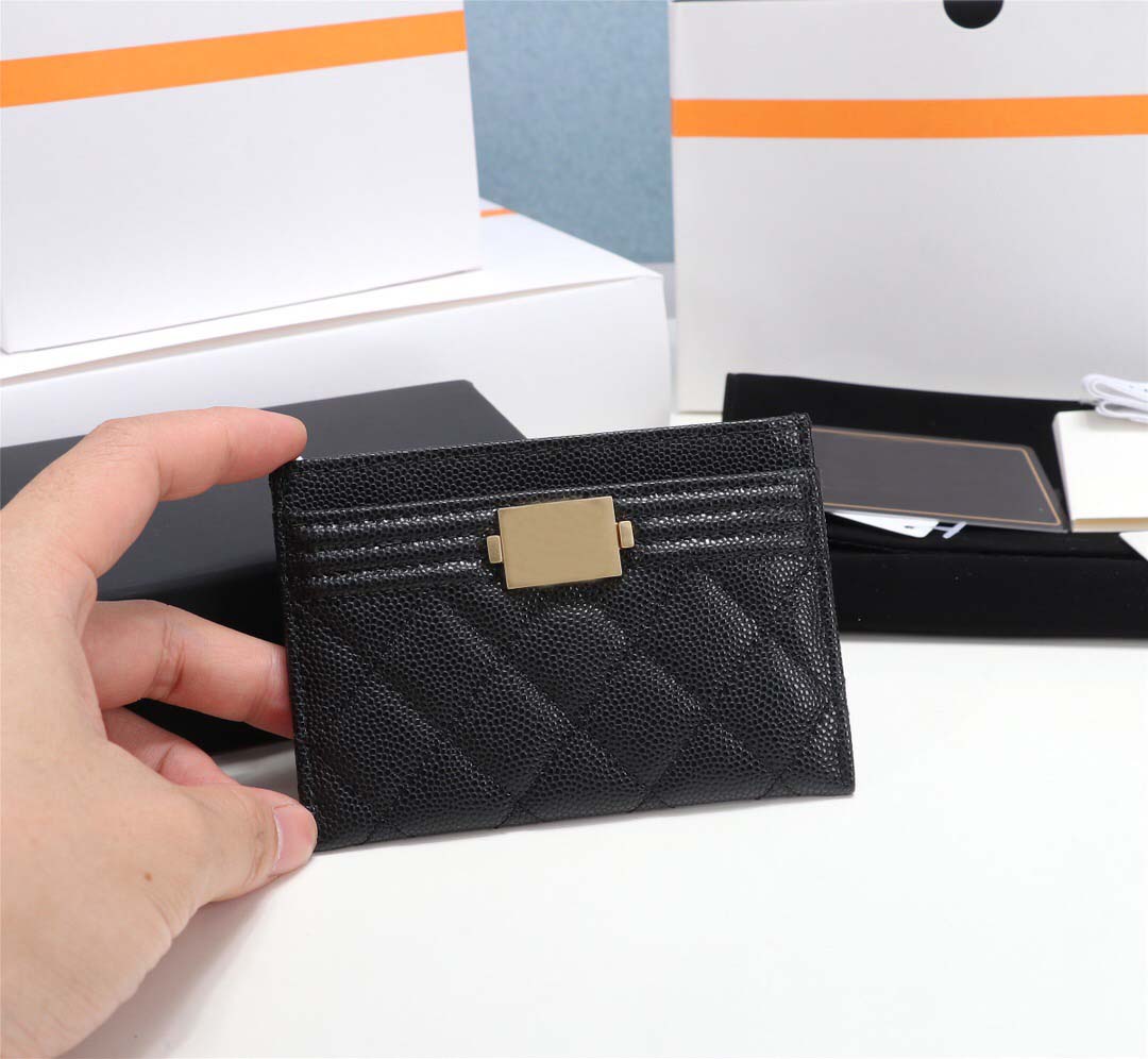 

2021 Men's Women's Wallet Coin Purse Card Case Leather Casual Fashion A84431 11-7-1, Gold buckle
