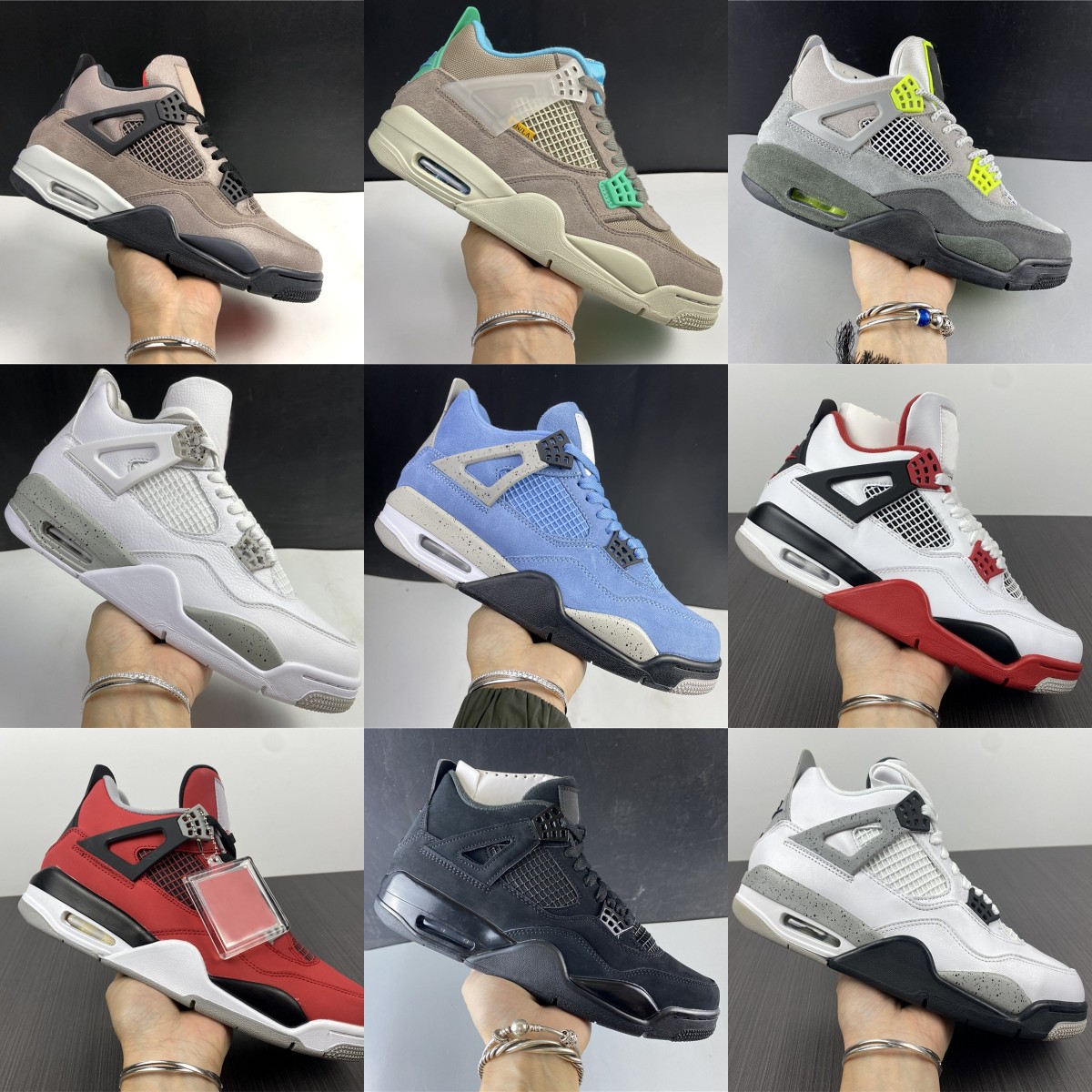 

4 Oreo White Cement Bred Sail University Blue Wild Things Basketball Shoes Men 4s Fire Red Thunder Black Cat Pure Money Lightning Pink Guava