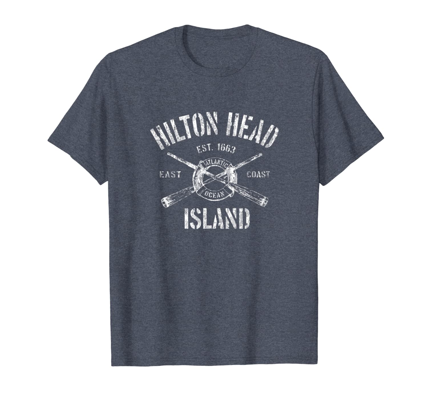 

hilton head island t-shirt vintage nautical boating tee, White;black